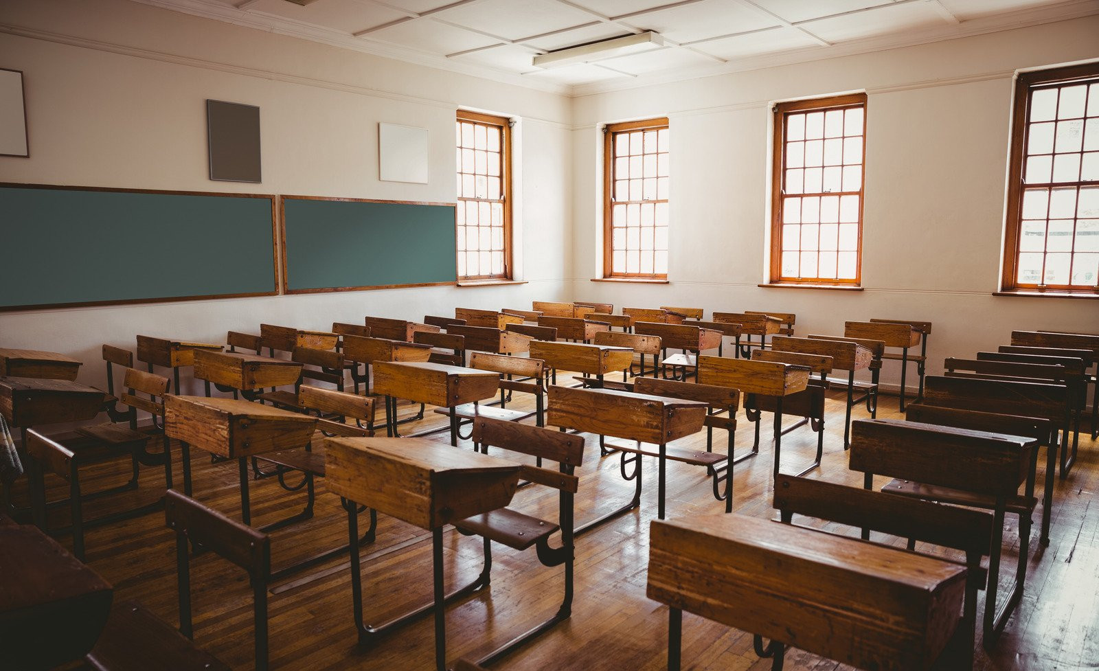 Empty Baton Rouge classroom with rows of wooden desks and natural light, representing learning spaces protected through school pest control. Empty Baton Rouge classroom with rows of wooden desks and natural light, representing learning spaces protected through school pest control.